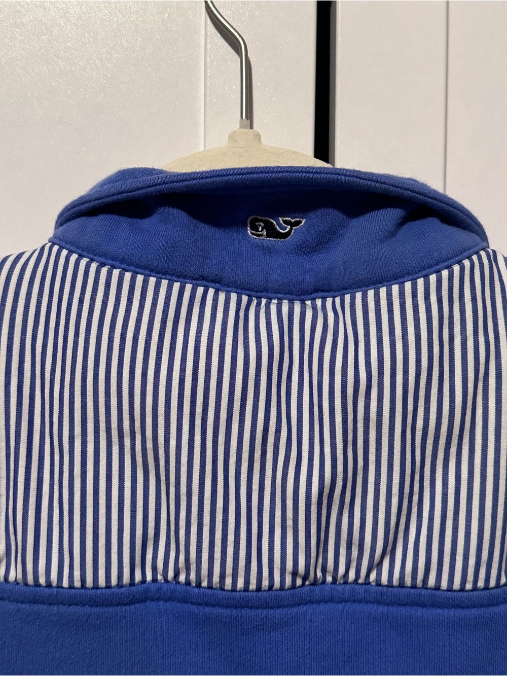Vineyard Vines Shep Shirt Small Blue Striped Quarter Zip Pullover 100% Cotton - Picture 6 of 10